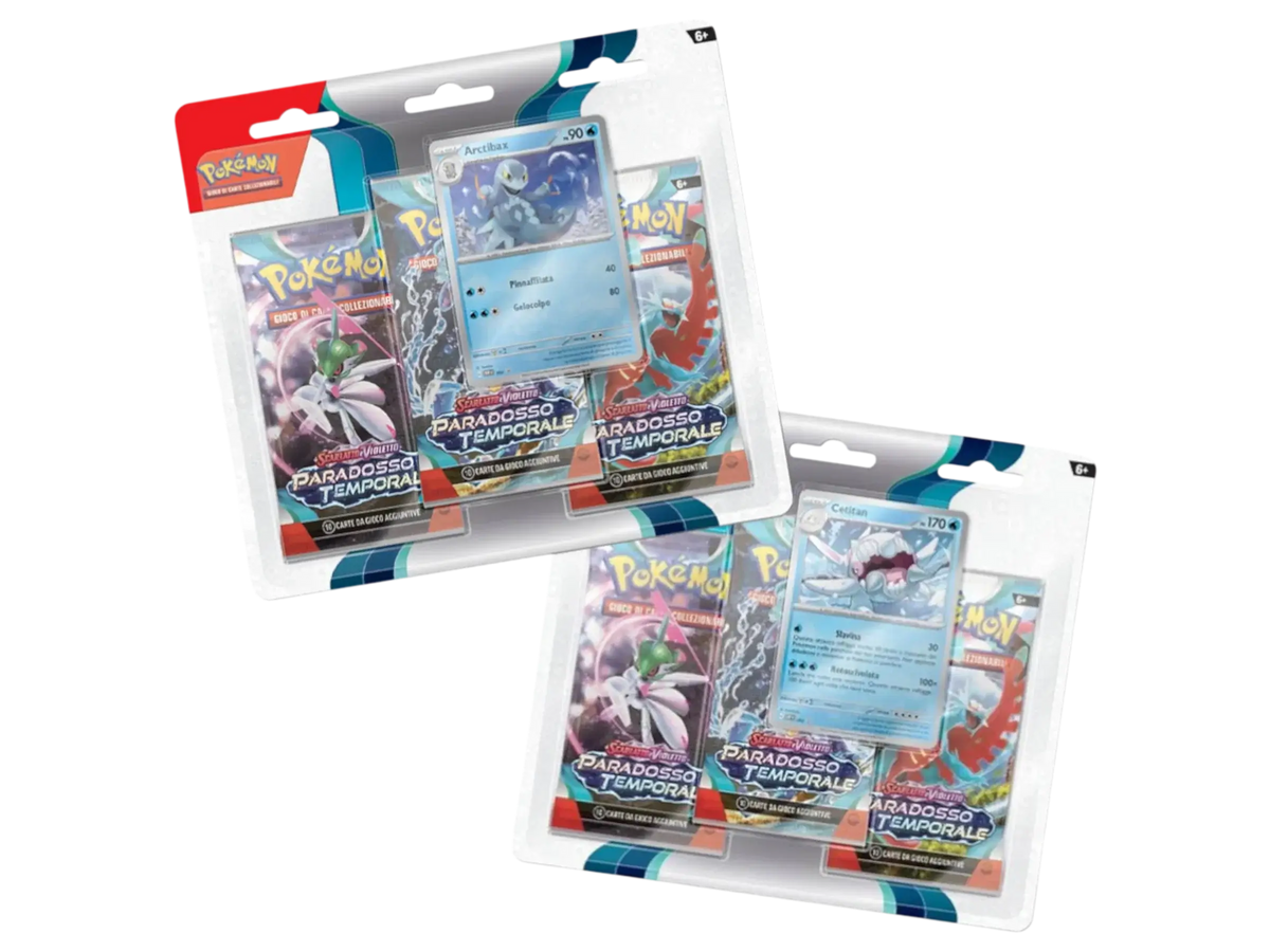 blister 3 buste pokémon paradosso temporale italiano sigillato