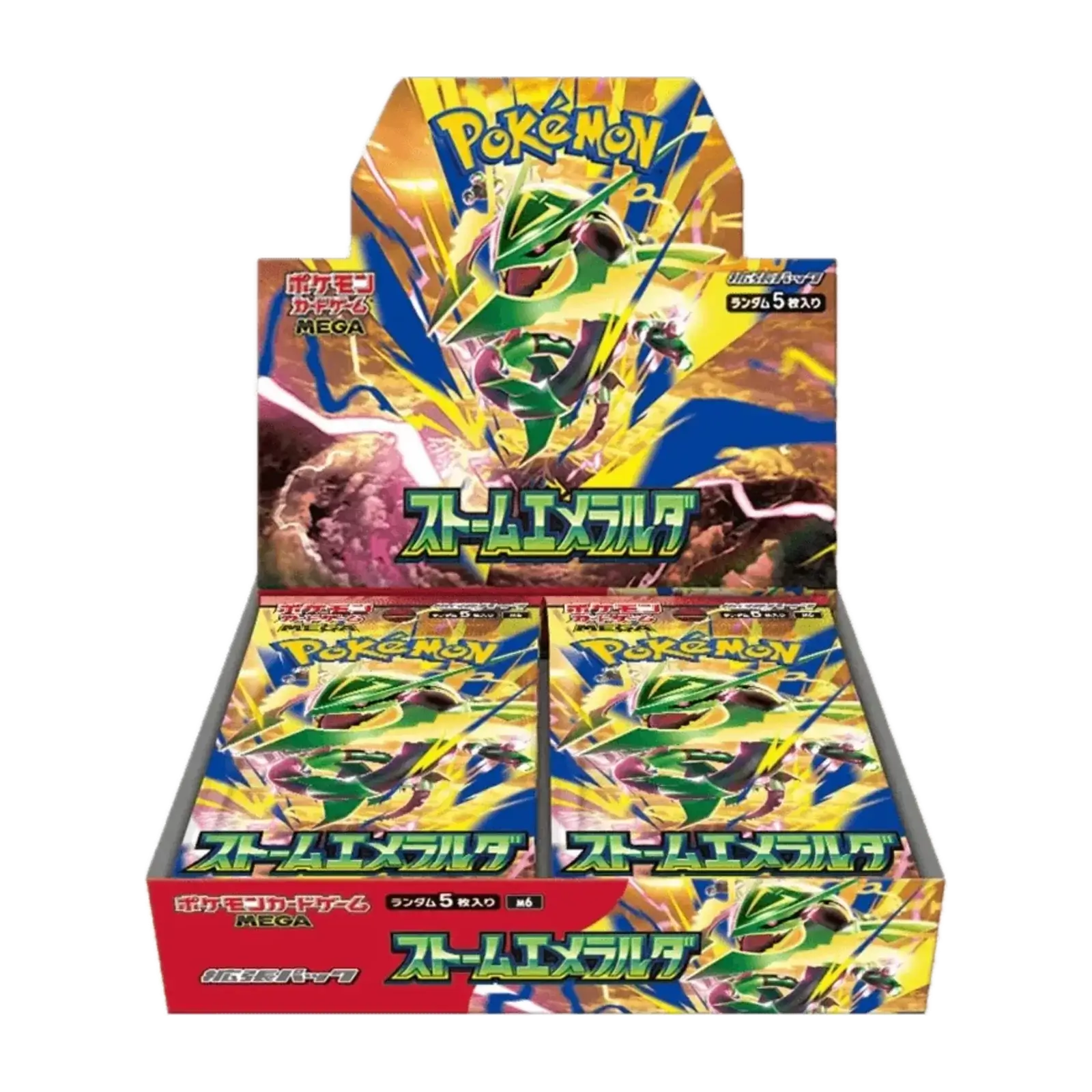 booster box Pokémon Storm Emerald Giapponese, confezione di carte collezionabili giapponesi.