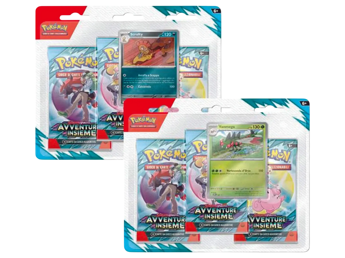 blister 3 buste pokémon avventure insieme italiano sigillato